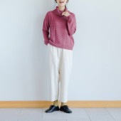 ケイット / 編地切替オフタートルプルオーバー