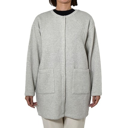 リラシク / ヘリンボン裏起毛ロングカーディガン