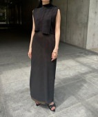 アンジェム / Sheer docking knit tunic