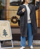 リラシク / ノーカラーボンディングコート