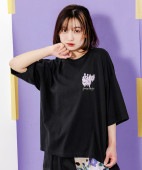 スカラーパリティー / パリティーのクマとウサギのぷくぷくドーナツ プリントTシャツ