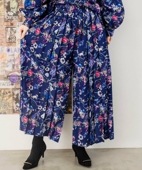 イズスカラー / フレンチブルと女の子柄 シアーチェックパンツ