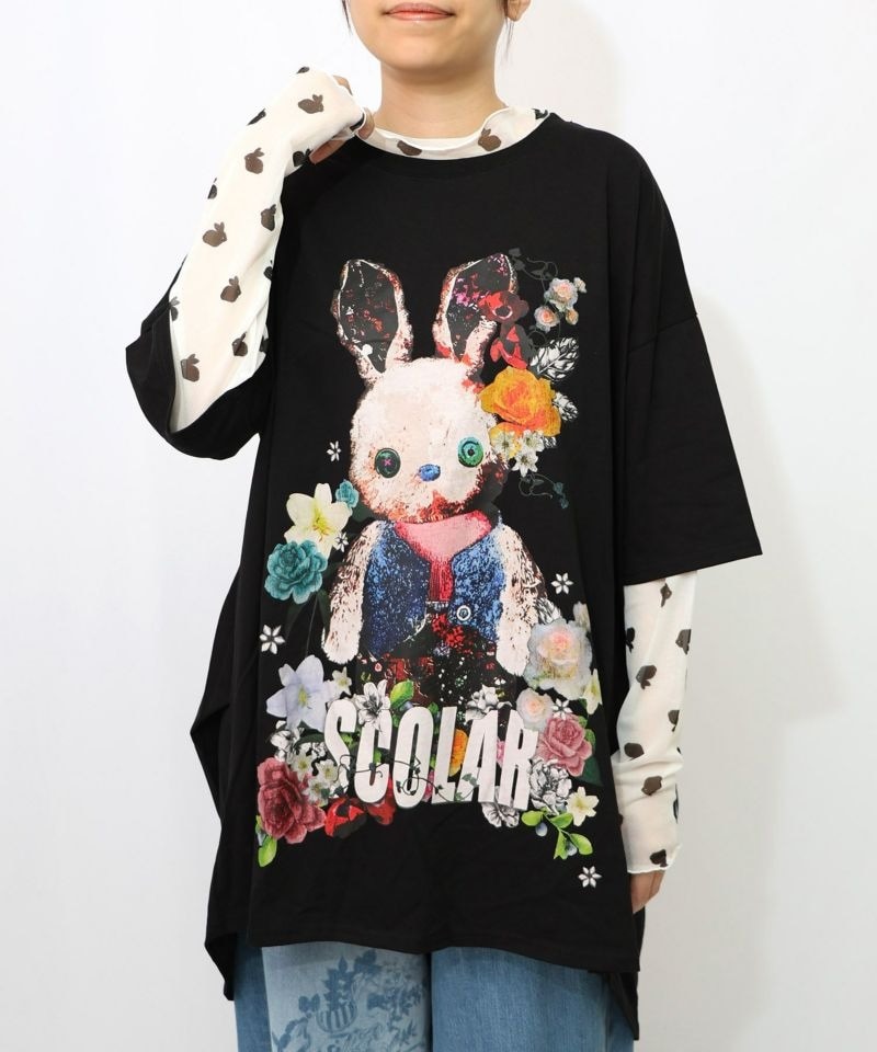 スカラー / ウサぬい柄レイヤード風 接触冷感チュニック | BRAND