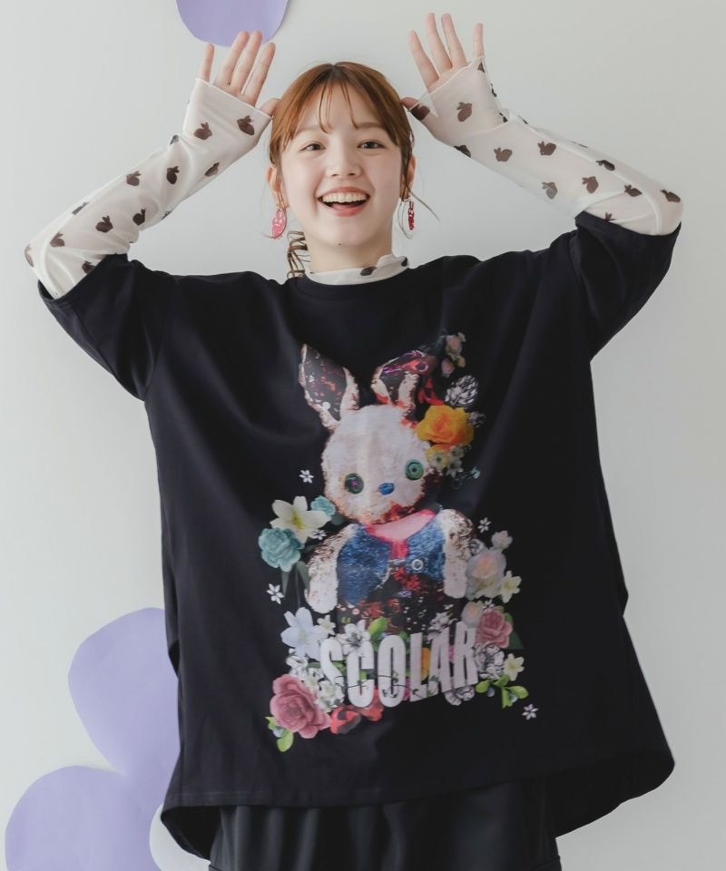 新品☆/ScoLar/スカラー/七分袖/チュニック/カットソー/Mサイズ 新品】ScoLar スカラー 七分袖カットソー【M】チュニック