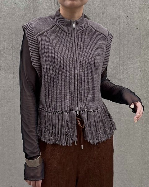 アンジェム / フリンジニットベスト