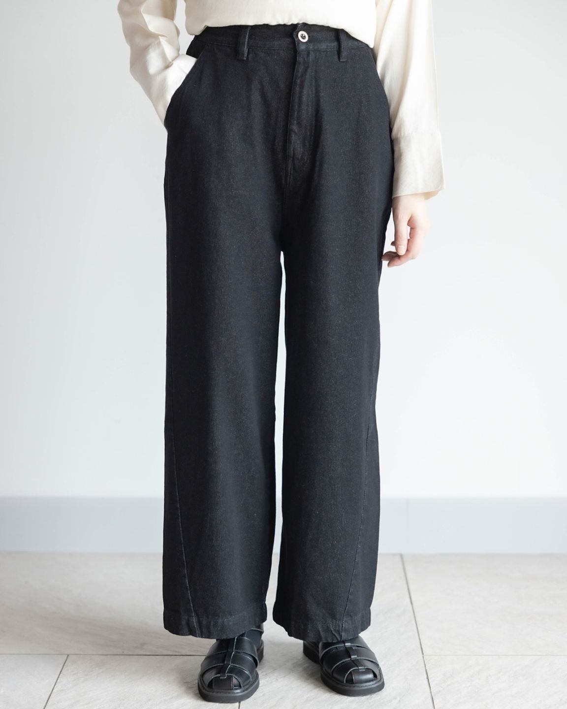 リラシク / パネルワイドストレートデニムパンツ