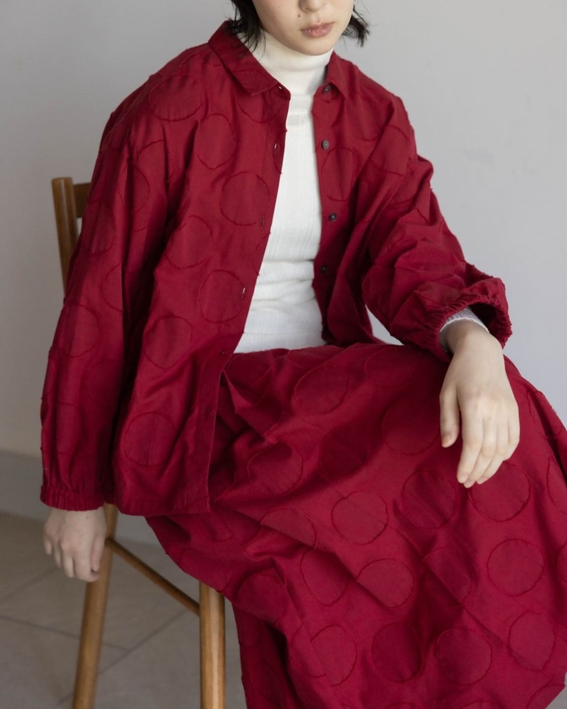 リラシク / ドットジャカードブラウス