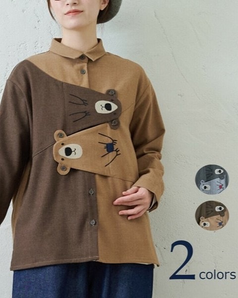 イマゴ / ベアパッチワークシャツ