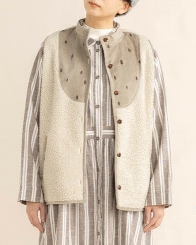 イマゴ / 配色ボアベスト