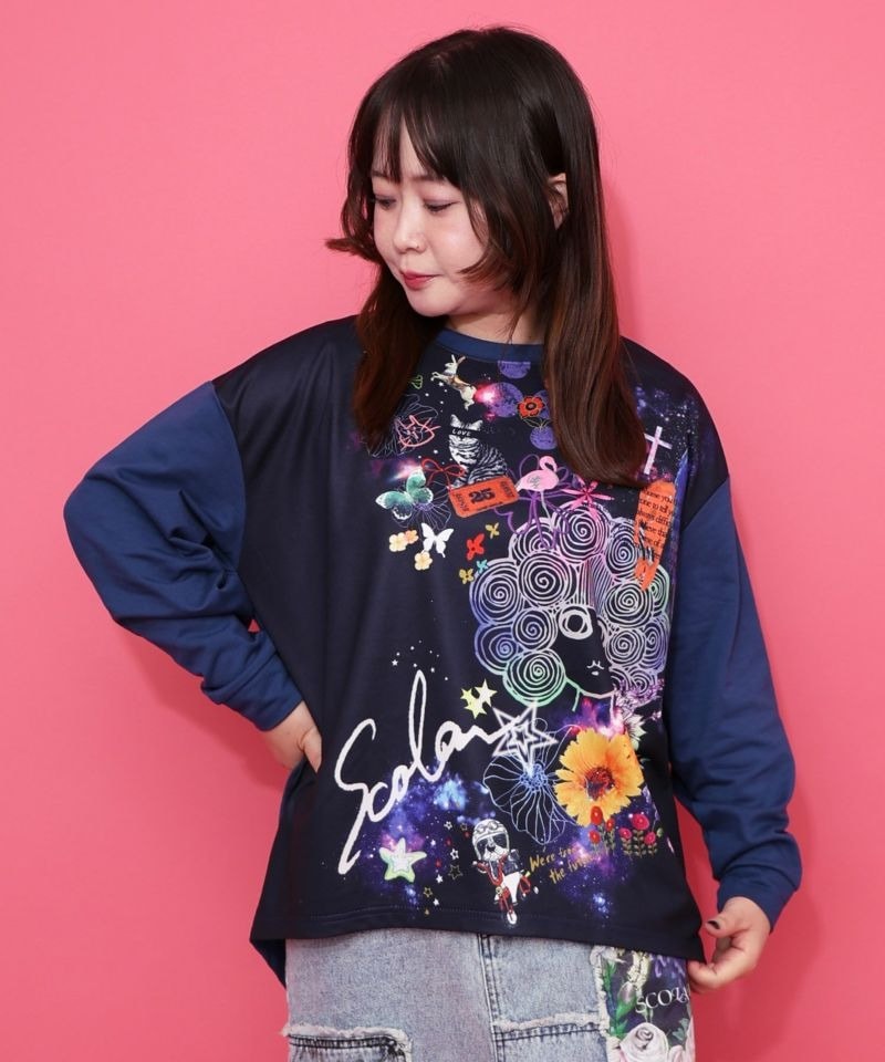 スカラー / 宇宙スカラーちゃん 異素材切替プルオーバー