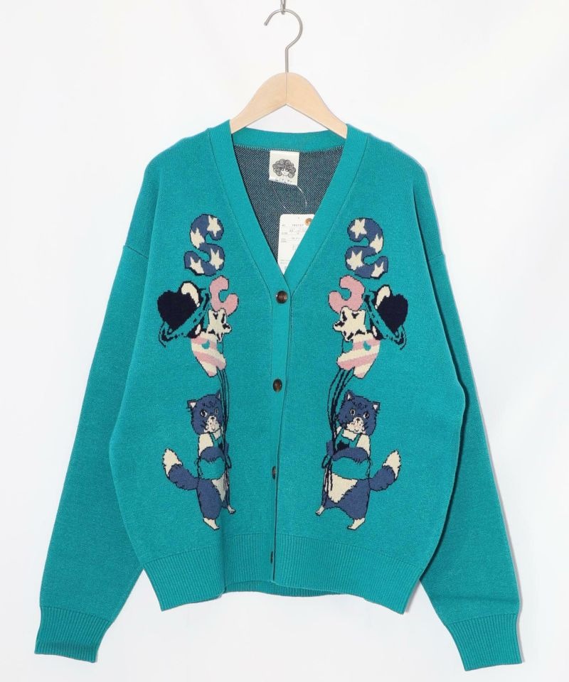 スカラー / 風船ネコちゃんジャガードニットカーディガン | BRAND