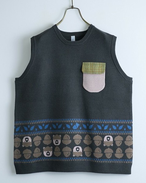 イマゴ / どんぐりくまジャガードベスト | BRAND,Emago | アバン