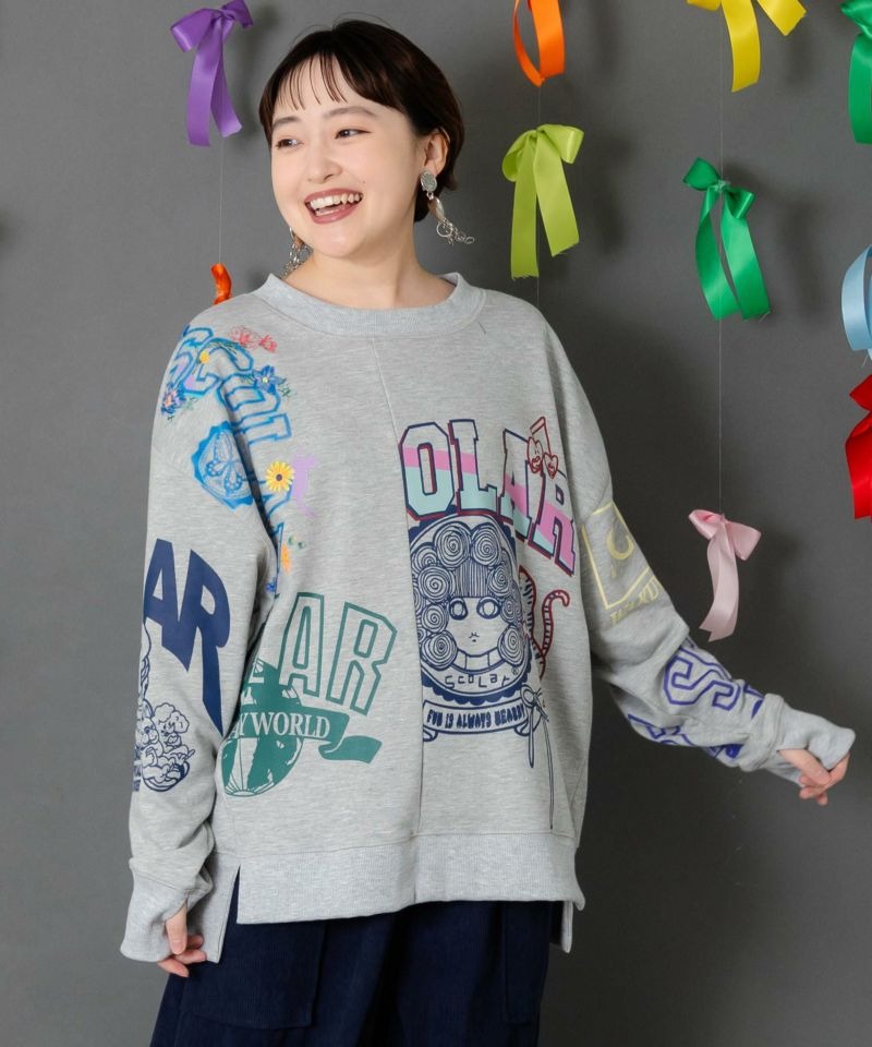 スカラーメルヘン柄合皮ブルゾン スカラーメルヘン柄合皮ブルゾン スカラー / メルヘンキノコ刺繍 2WAY