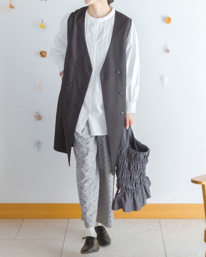 ★★★タグ付新品★クラスカ★HÅU★ドット★パンツ★ホワイト★★★ ハイウエストタックワイドパンツ【スピード配送】 | 【公式