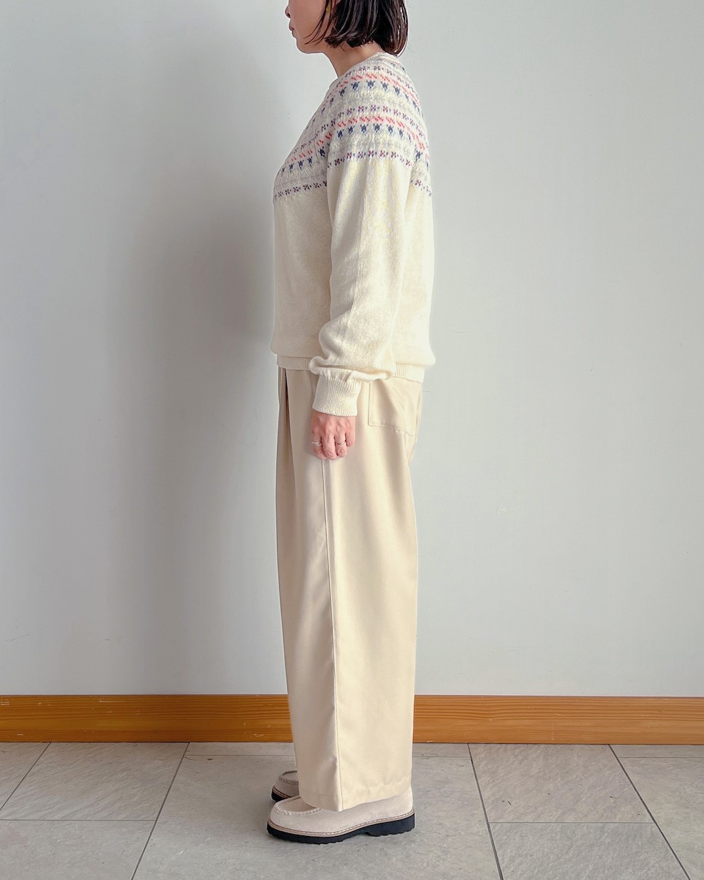 IROQUOIS E SUEDE SET UP イロコイ シャツ ワイドパンツ Iroquois ジョガーパンツ メンズ ブランド イロコイ カジュアル