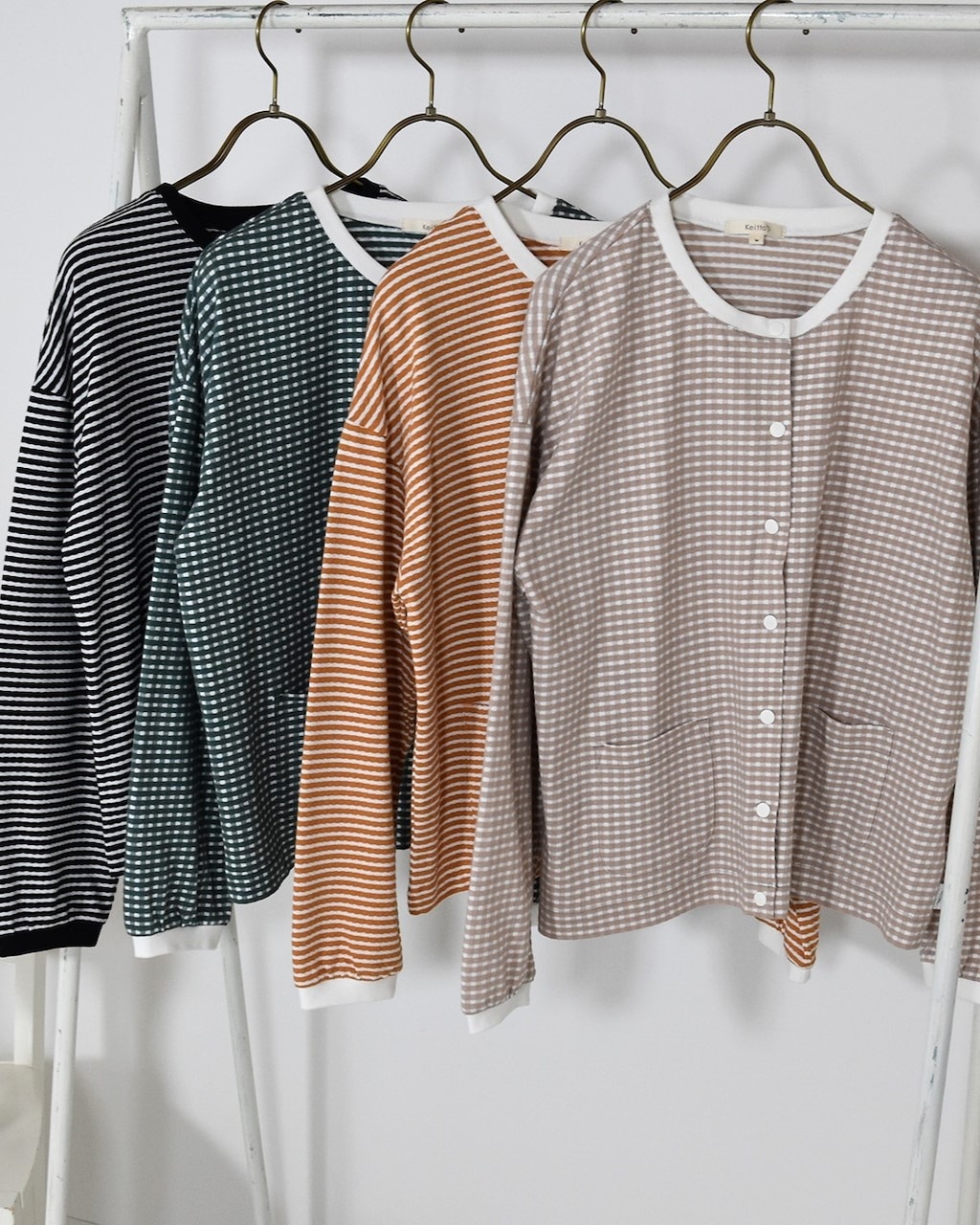 ケイット / ボーダー＆チェックカーディガン | BRAND,north
