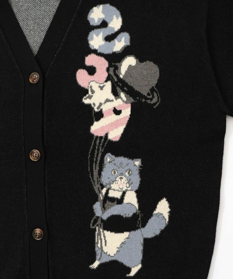 スカラー / 風船ネコちゃんジャガードニットカーディガン | BRAND