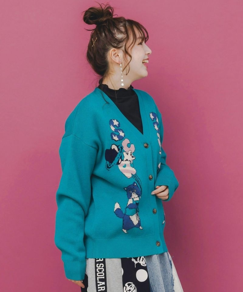 スカラー / 風船ネコちゃんジャガードニットカーディガン | BRAND