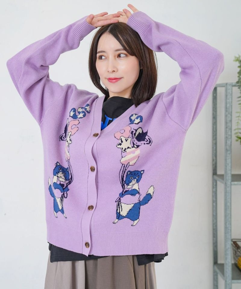 スカラー / 風船ネコちゃんジャガードニットカーディガン | BRAND