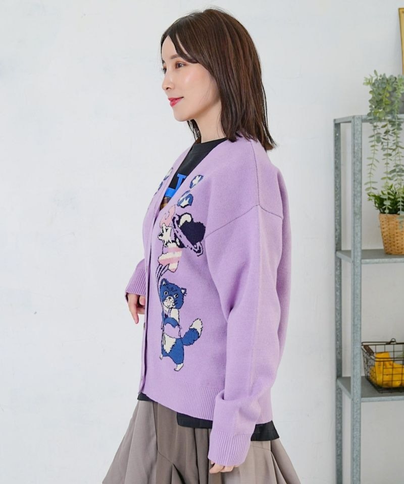 スカラー / 風船ネコちゃんジャガードニットカーディガン | BRAND