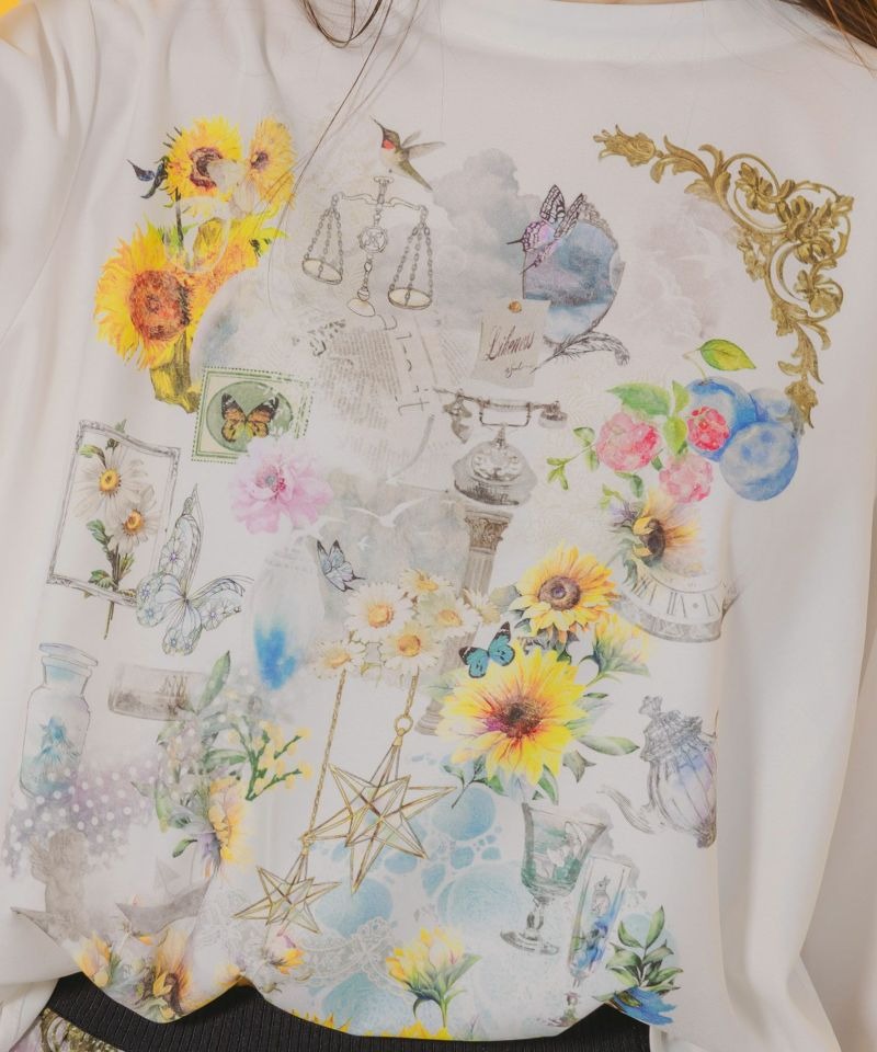 ☆イズスカラー　552231：ひまわりコラージュ柄プルオーバー イズスカラー / ひまわりコラージュ柄プルオーバー | BRAND