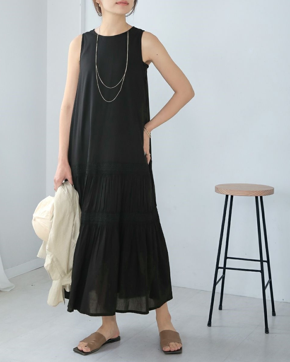 ブージュルード / スモッキングティアードワンピース | ALL  