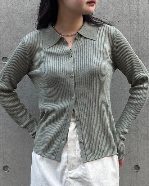 Aimeine エメイン　シアーライン　ポロ　ニット　ブラウン　現行 シアーラインニットセット｜PETAL ONLINE（ペタルオンライン）