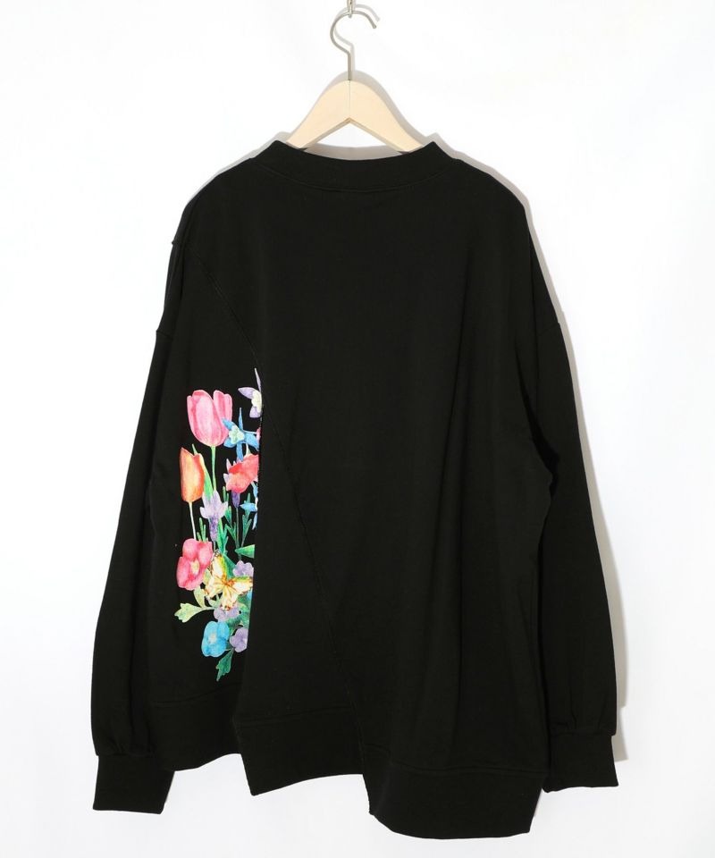 スカラー　153743：ミニ裏毛×起毛レースリメイク風アシメプルオーバー スカラー / ミニ裏毛×起毛レースリメイク風アシメプルオーバー | BRAND