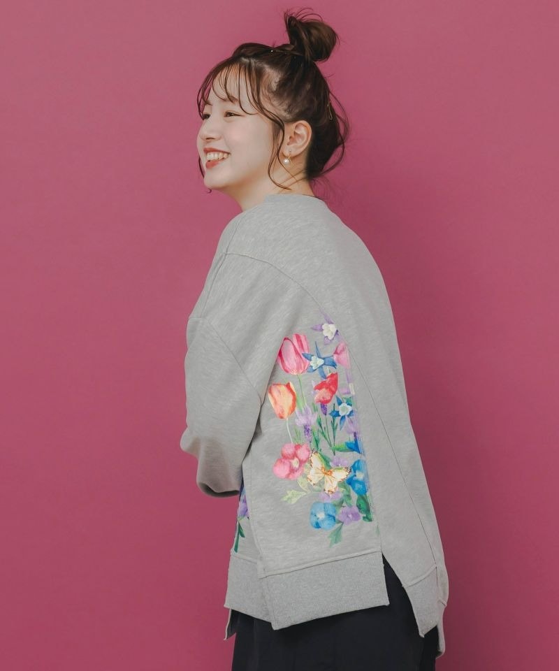 スカラー / ミニ裏毛×起毛レースリメイク風アシメプルオーバー | BRAND