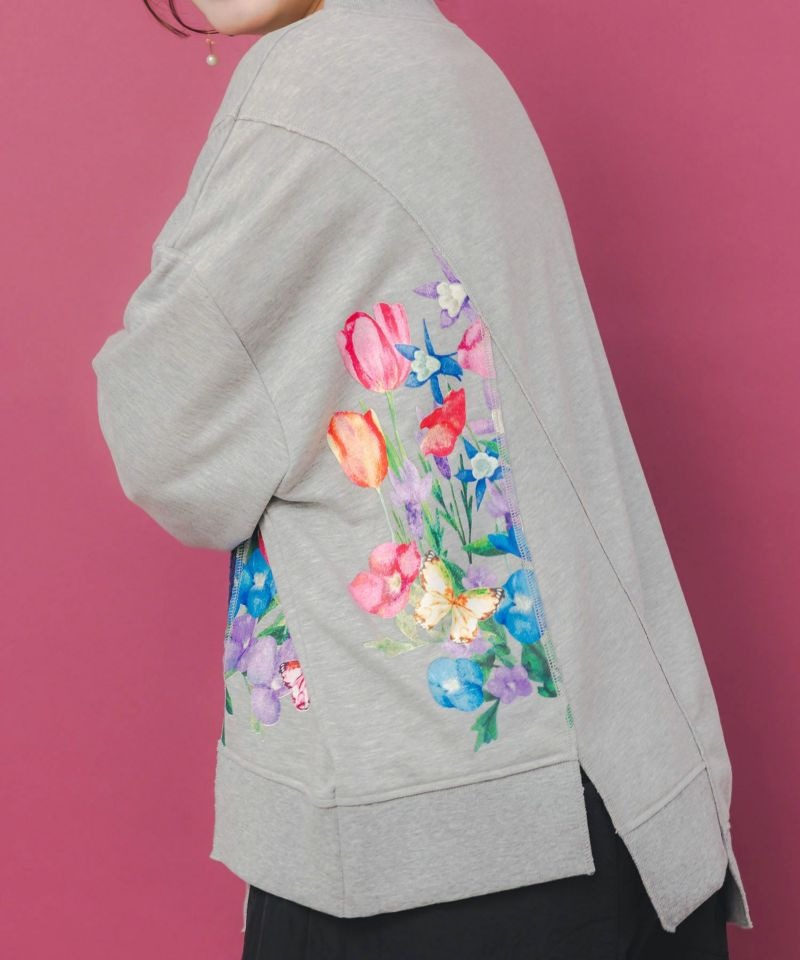 スカラー / ミニ裏毛×起毛レースリメイク風アシメプルオーバー | BRAND