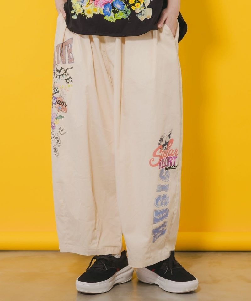 スカラー デニム 152607：スカラー刺繍 パッチワークデニムパンツの通販-ScoLar