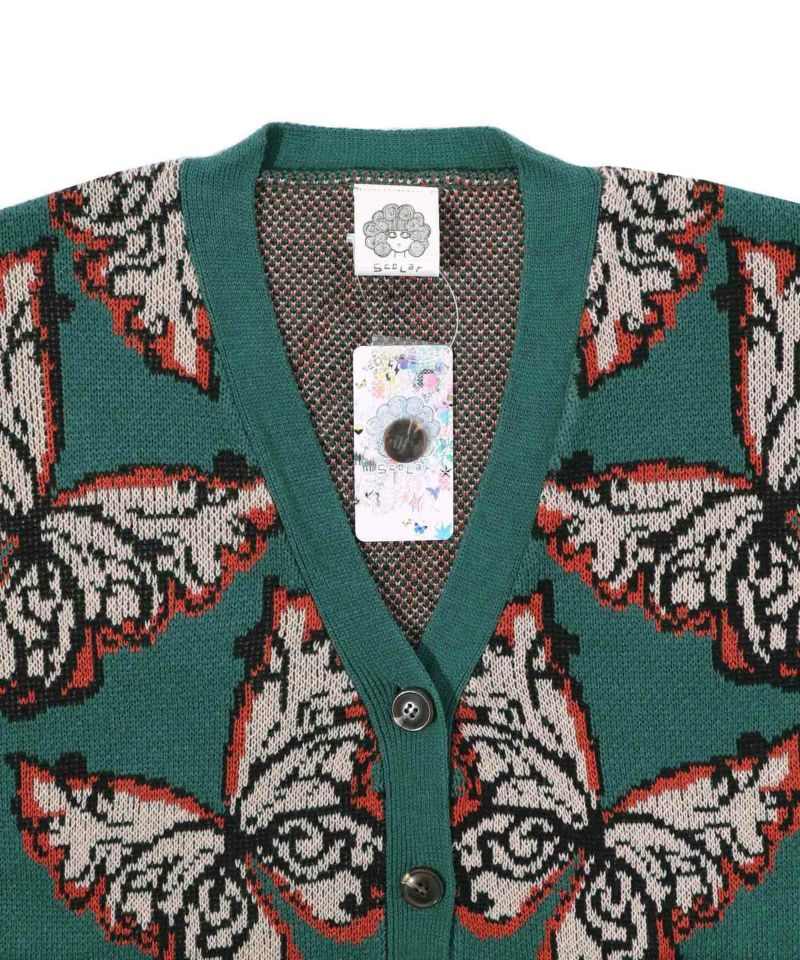 スカラー / 蝶柄ニットカーディガン | OUTLET,ScoLar | アバン  