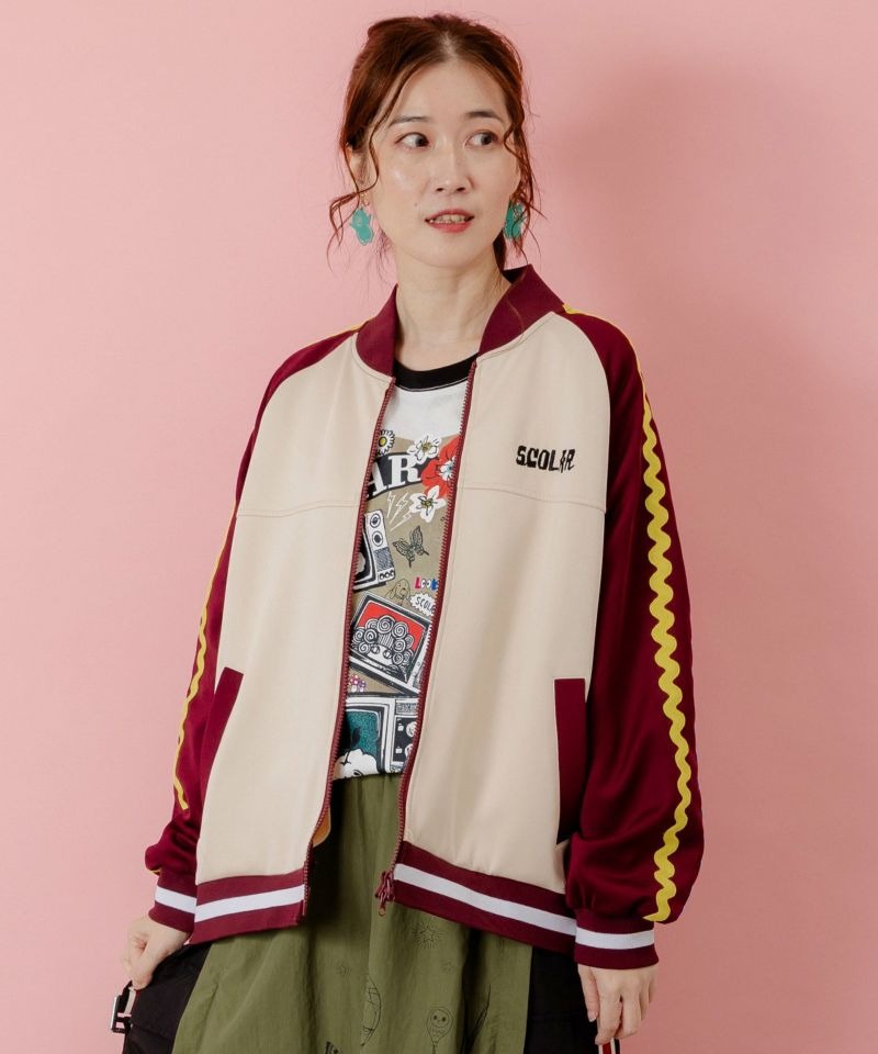 スカラー花柄刺繍ジャージワンピース 153622：花柄刺繍ジャージワンピースの通販-ScoLar