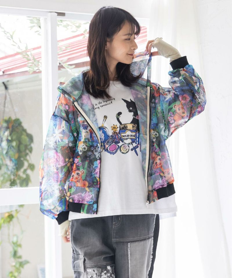スカラー / ネコ柄・POP柄 2柄展開メッシュブルゾン | BRAND