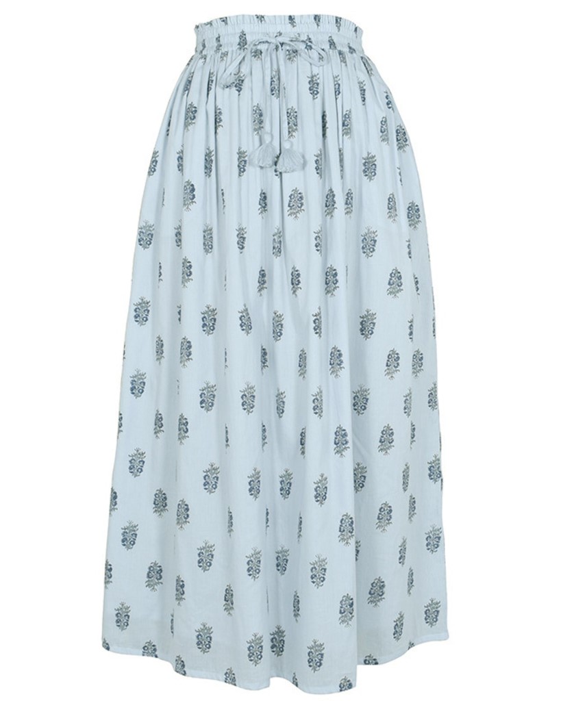 リラシク / ブロックプリントギャザースカート | ITEM,Bottoms