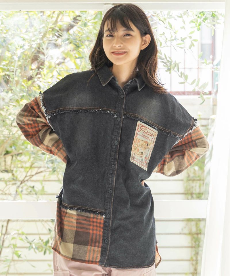 ヒッコリー生地フリンジ さゆり染め 手芸素材・材料 ハンドメイド