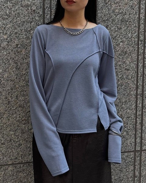 ロムスタイル② アンジェム / メロー切替ショートトップス | BRAND,&g'aime