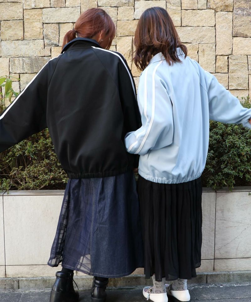 ScoLar Parity 桜咲千依コラボ ちょこにゃんず刺繍ジャージ サックス ScoLar Parity 桜咲千依コラボ ちょこにゃんず刺繍ジャージ