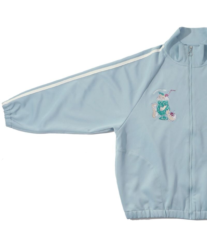 ScoLar Parity 桜咲千依コラボ ちょこにゃんず刺繍ジャージ サックス スカラーパリティー / 桜咲千依さんコラボ第4弾 ちょこにゃんず