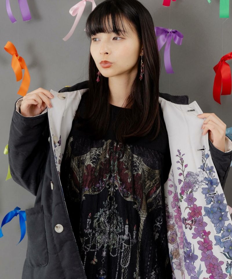 イズスカラー / 花柄orキルティング リバーシブルブルゾン | BRAND