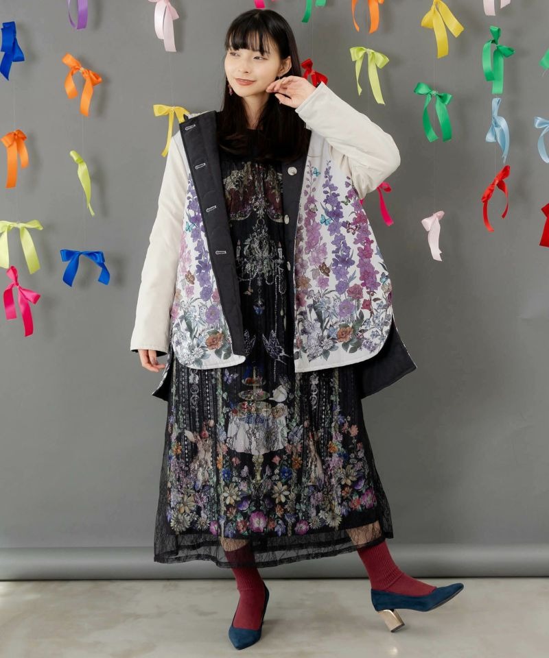 イズスカラー / 花柄orキルティング リバーシブルブルゾン | BRAND