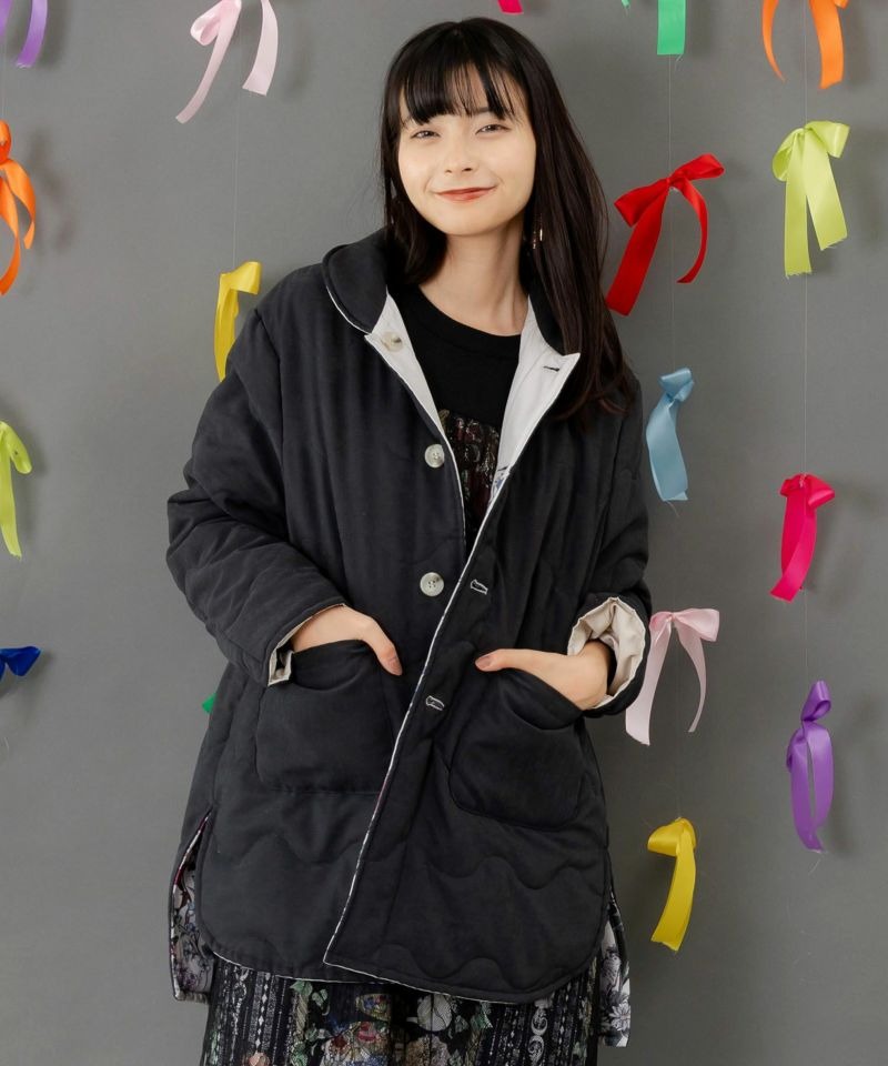 イズスカラー / 花柄orキルティング リバーシブルブルゾン | BRAND