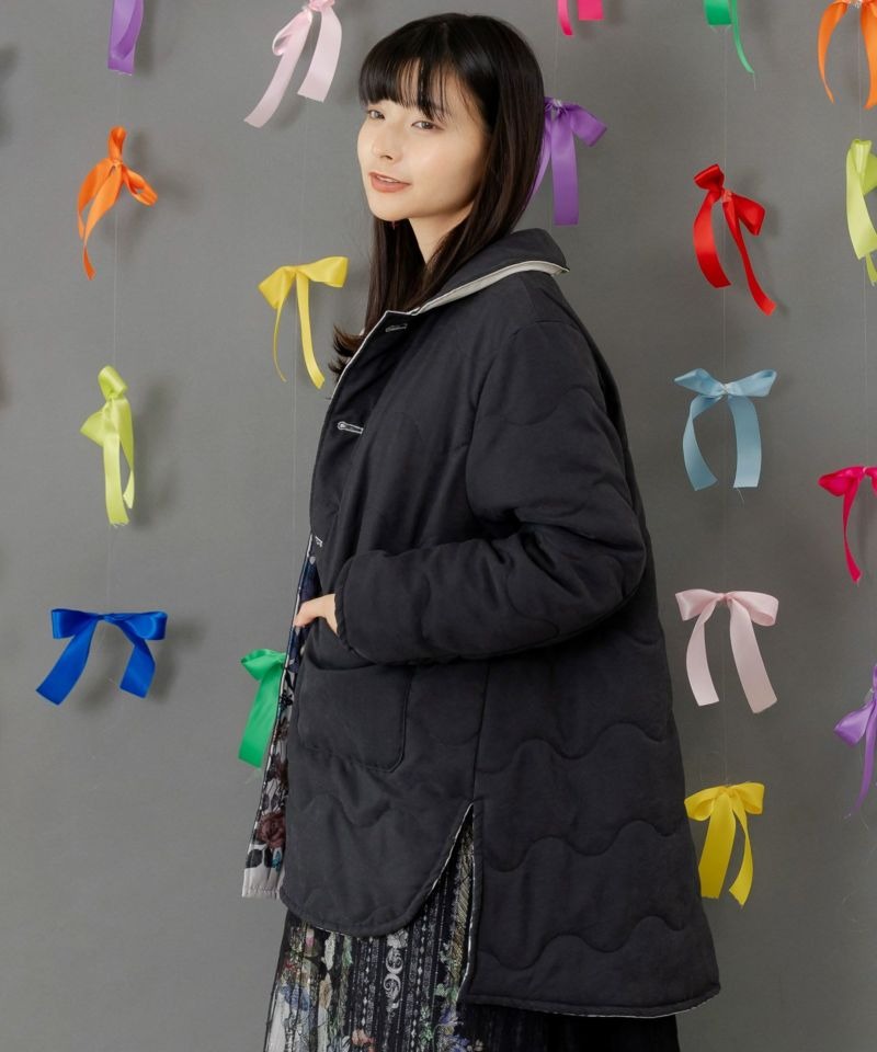 イズスカラー / 花柄orキルティング リバーシブルブルゾン | BRAND