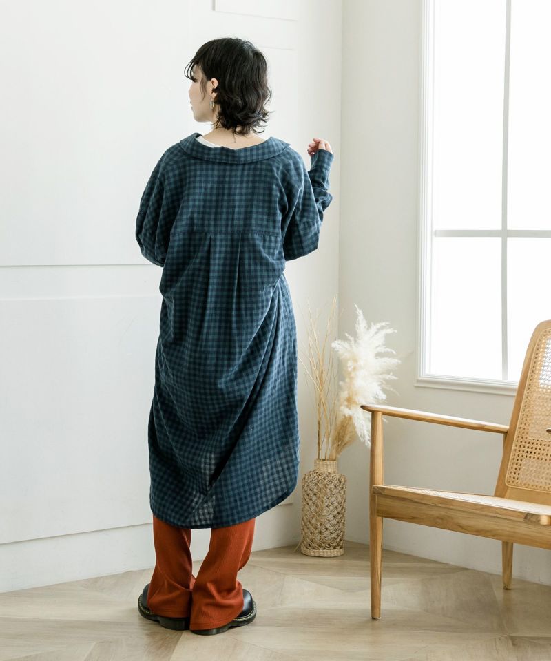 スカラーちゃんのお部屋刺繍チェックシャツワンピース スカラー ブラック Scolar Www Esyav Com