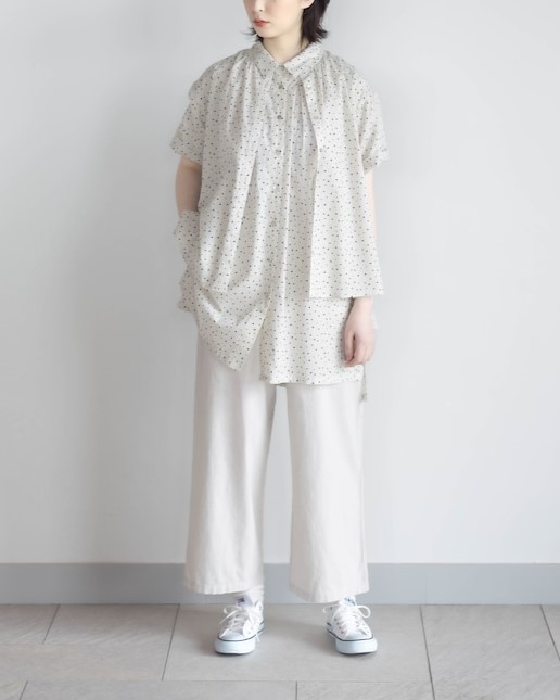 アトリエエマウ　ドットギャザーブラウス ドットサイドギャザーブラウス | 2024 AW Collection| yori