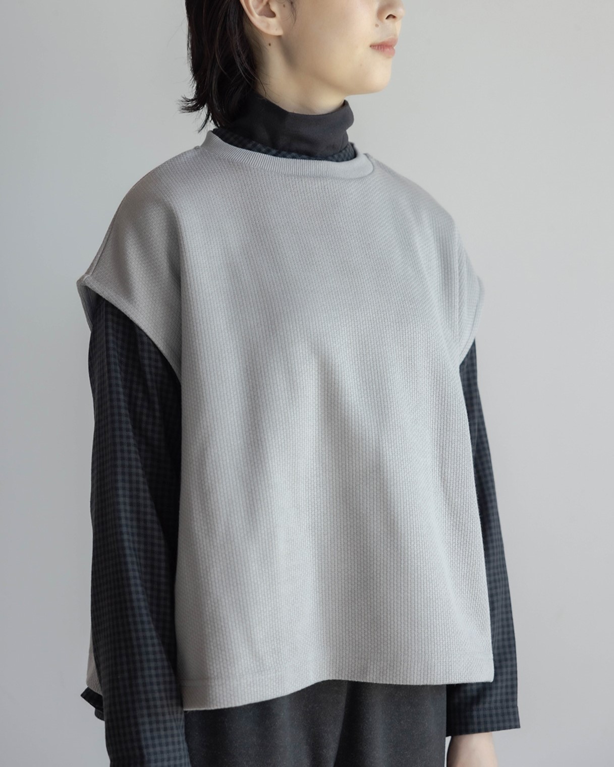 リラシク / バーズアイジャカード裏起毛ベスト | ITEM,Tops
