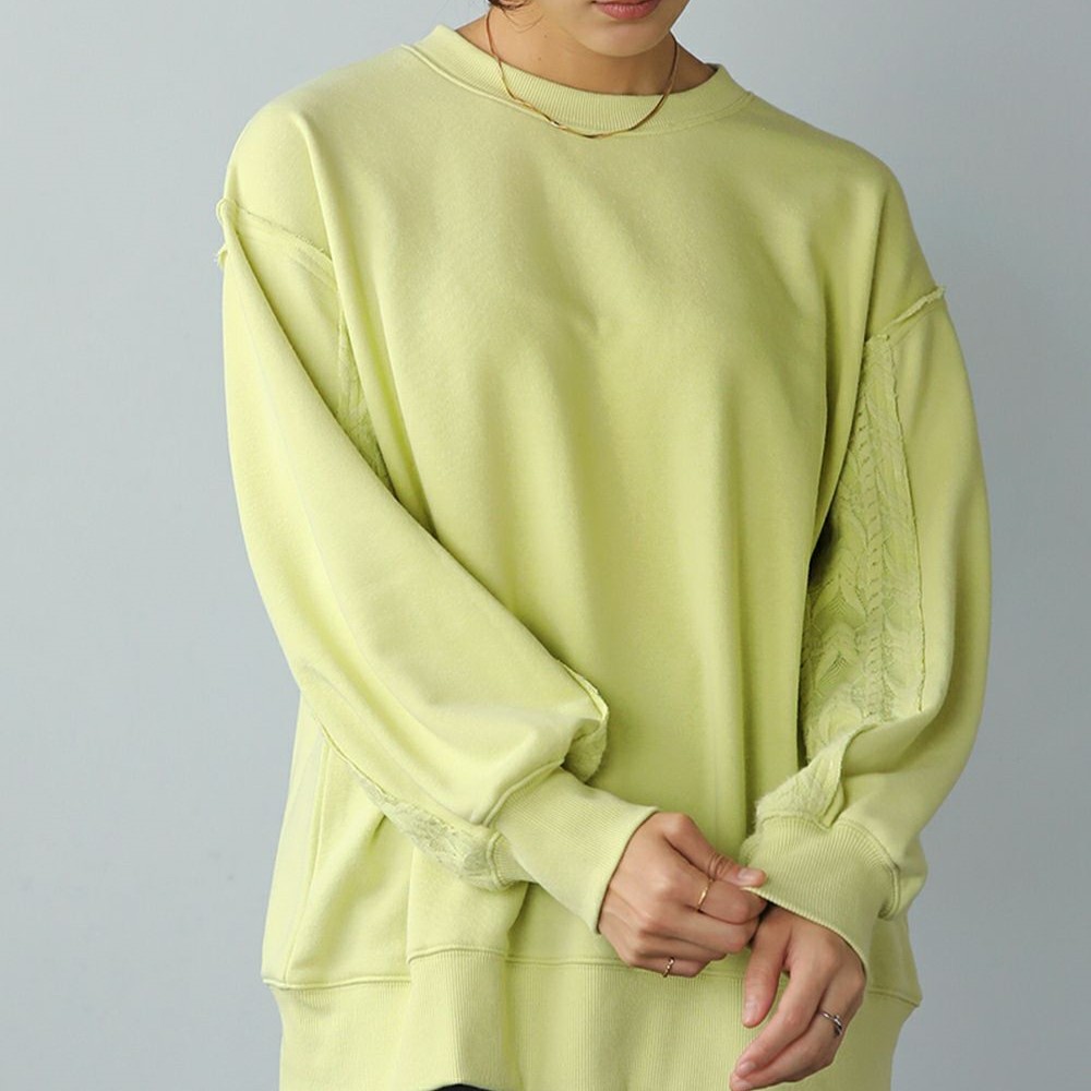 ブージュルード / 袖レース裏毛トップス | OUTLET | アバン・ソレイユ