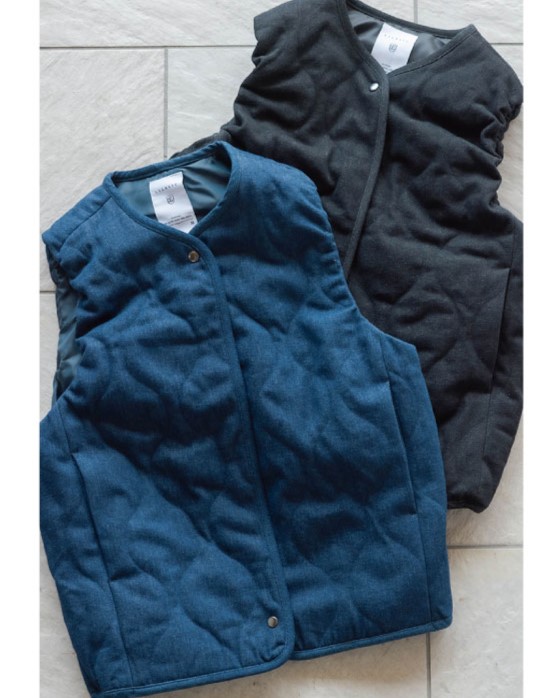 リラシク / キルティンクデニム中綿ベスト | ITEM,Outer