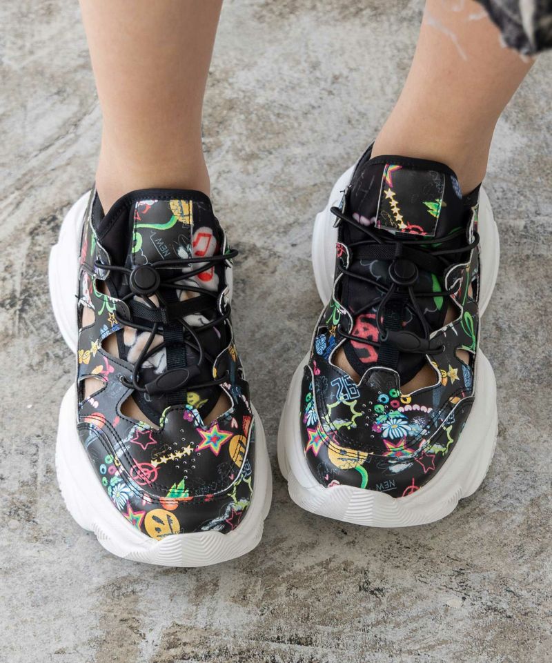 スカラー / POP総柄厚底サンダルスニーカー | BRAND,ScoLar | アバン