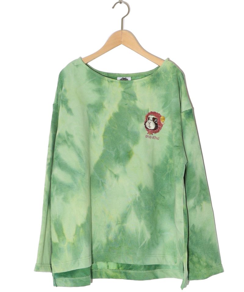 スカラー / ムラ染め裏毛 推し活ウサギの刺繍プルオーバー | ITEM,Tops